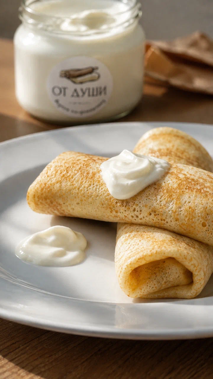 Блинчики с начинкой и сметаной «От души»